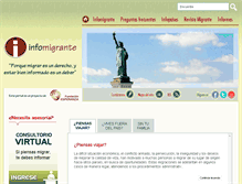 Tablet Screenshot of infomigrante.org